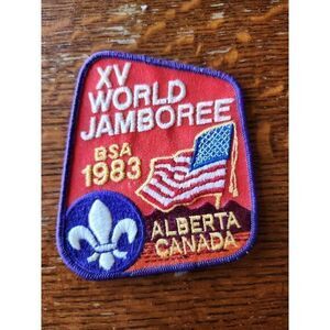 Vintage 1983 World Jamboree XV Alberta Canada Boy‎ Scouts America Camp Patch